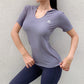 Fitness Clothing Women's Summer Training Short Sleeve Hoodie Loose Breathable Solid Color Sports T-Shirt