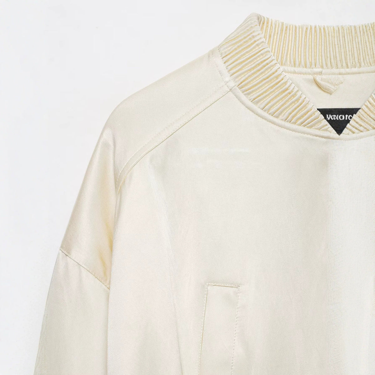 Casual loose silk pilot jacket