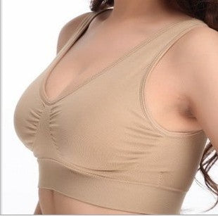Double Layer Yoga Sports Bra With Removable Chest Pad Sleeping Bra No Wire Underwear