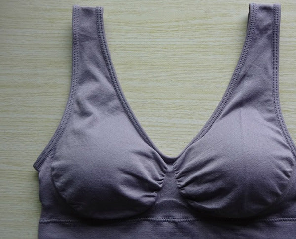 Double Layer Yoga Sports Bra With Removable Chest Pad Sleeping Bra No Wire Underwear