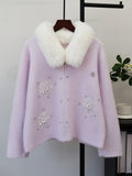 Women's collar zipper cardigan jacket