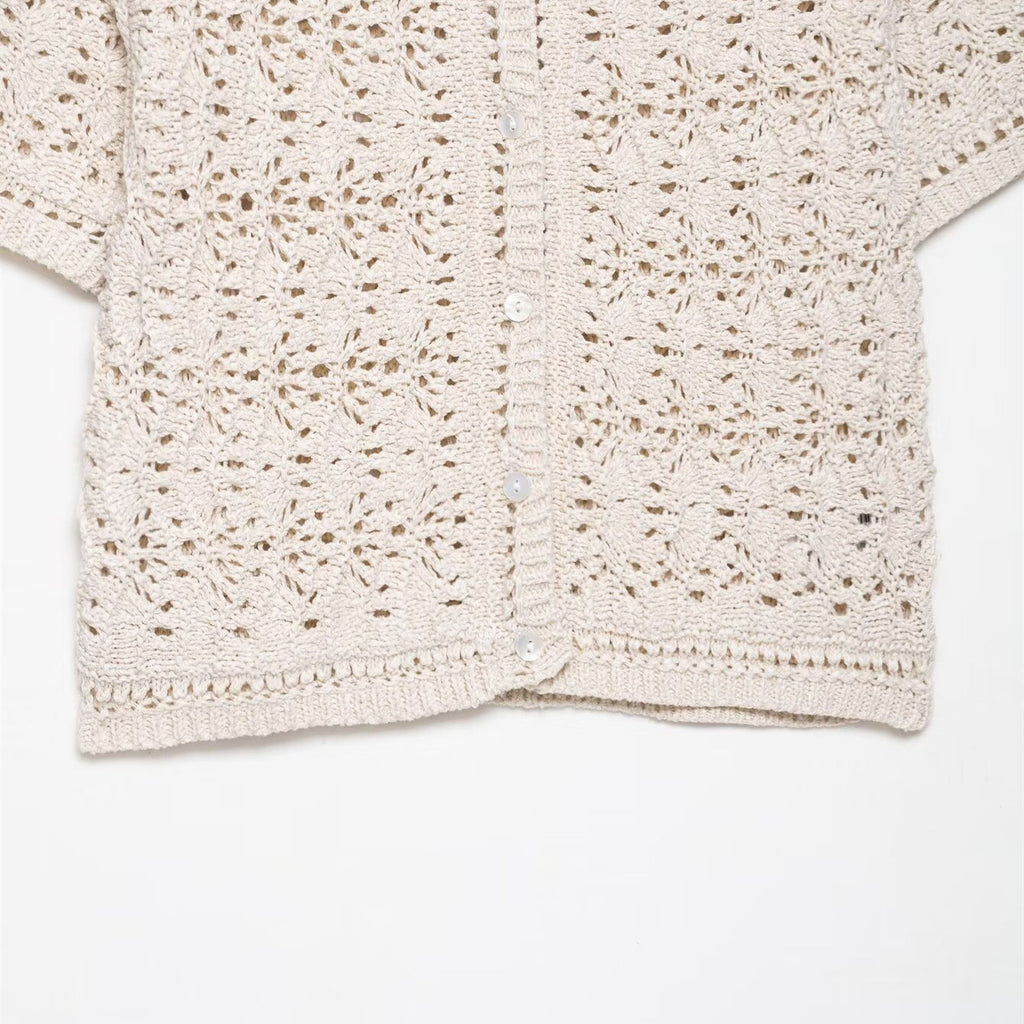 Hollow knit top for women's clothing