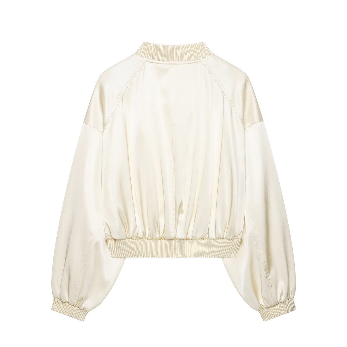 Casual loose silk pilot jacket