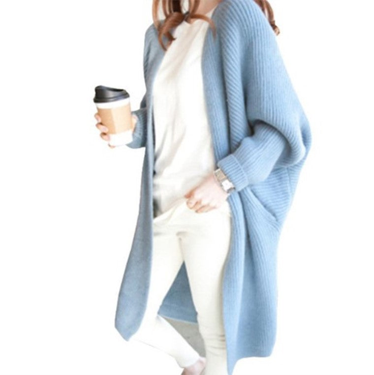Knitted sweater jacket cardigan women's clothing