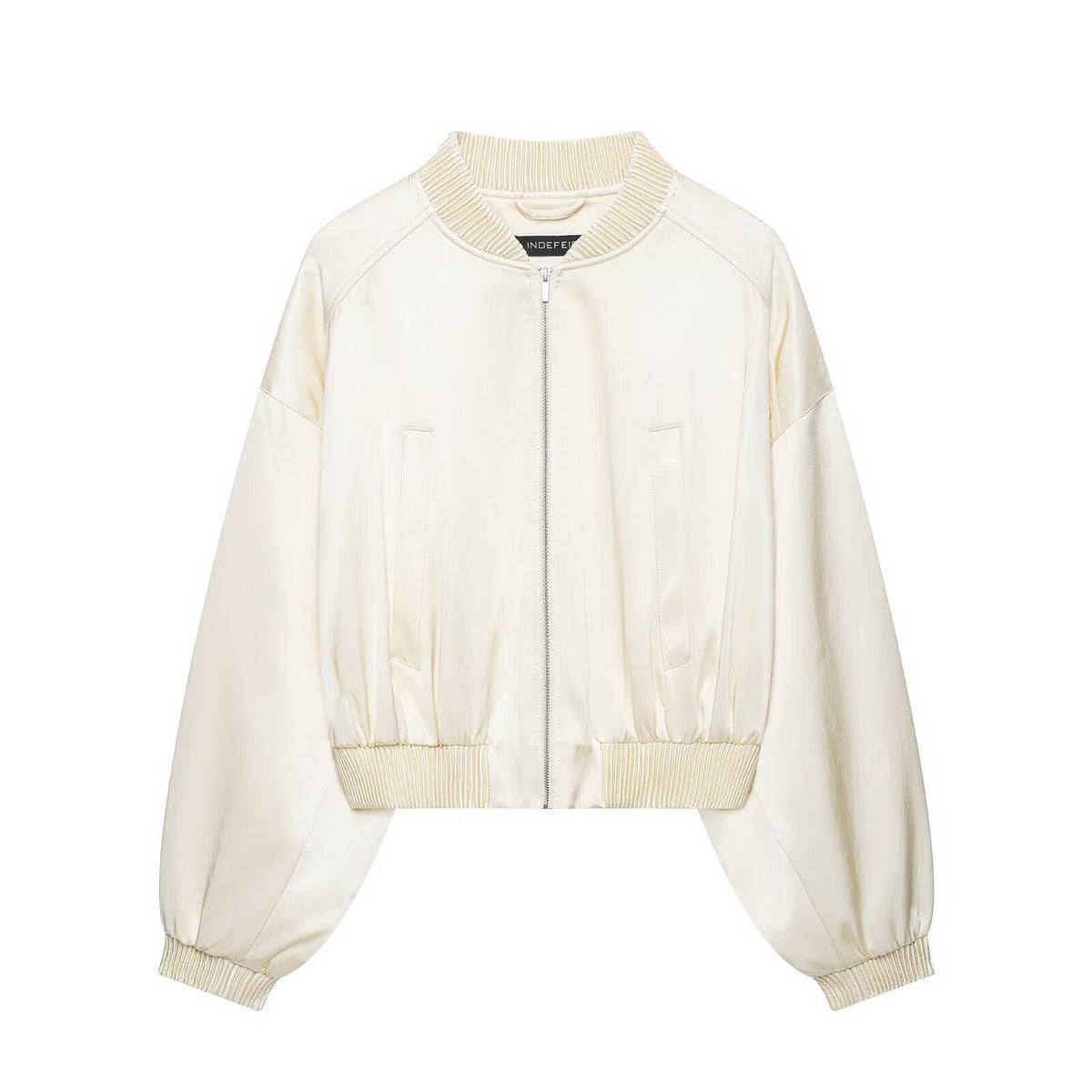 Casual loose silk pilot jacket