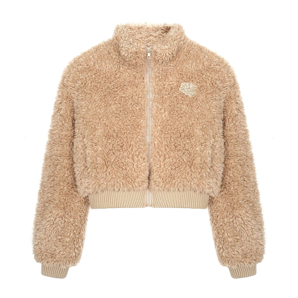 Lamb wool thick short cotton clothing for women