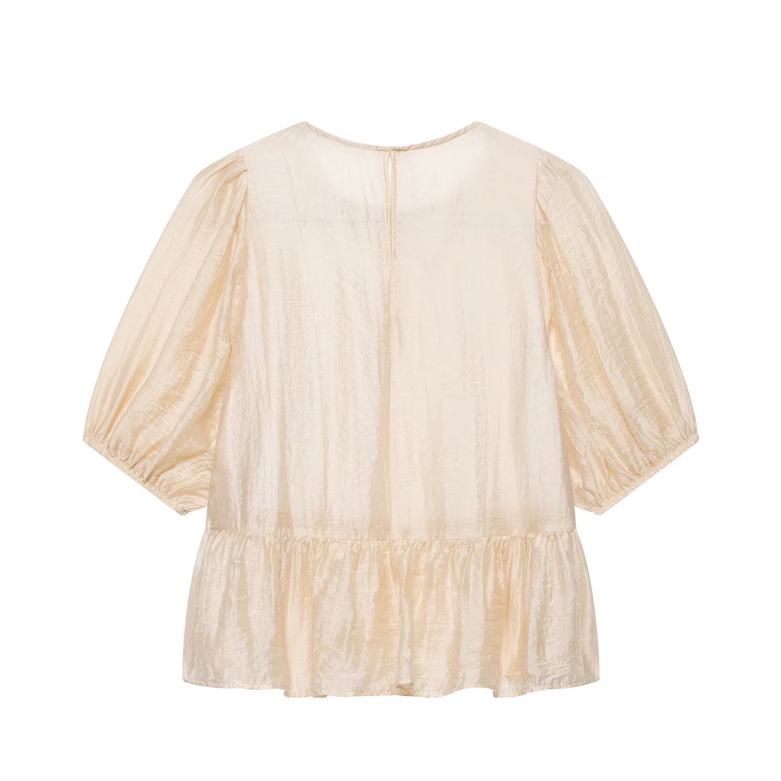 Loose crochet spliced top for women's clothing