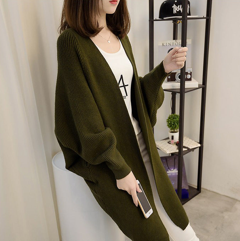 Knitted sweater jacket cardigan women's clothing