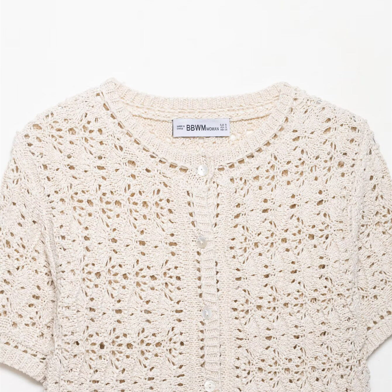 Hollow knit top for women's clothing