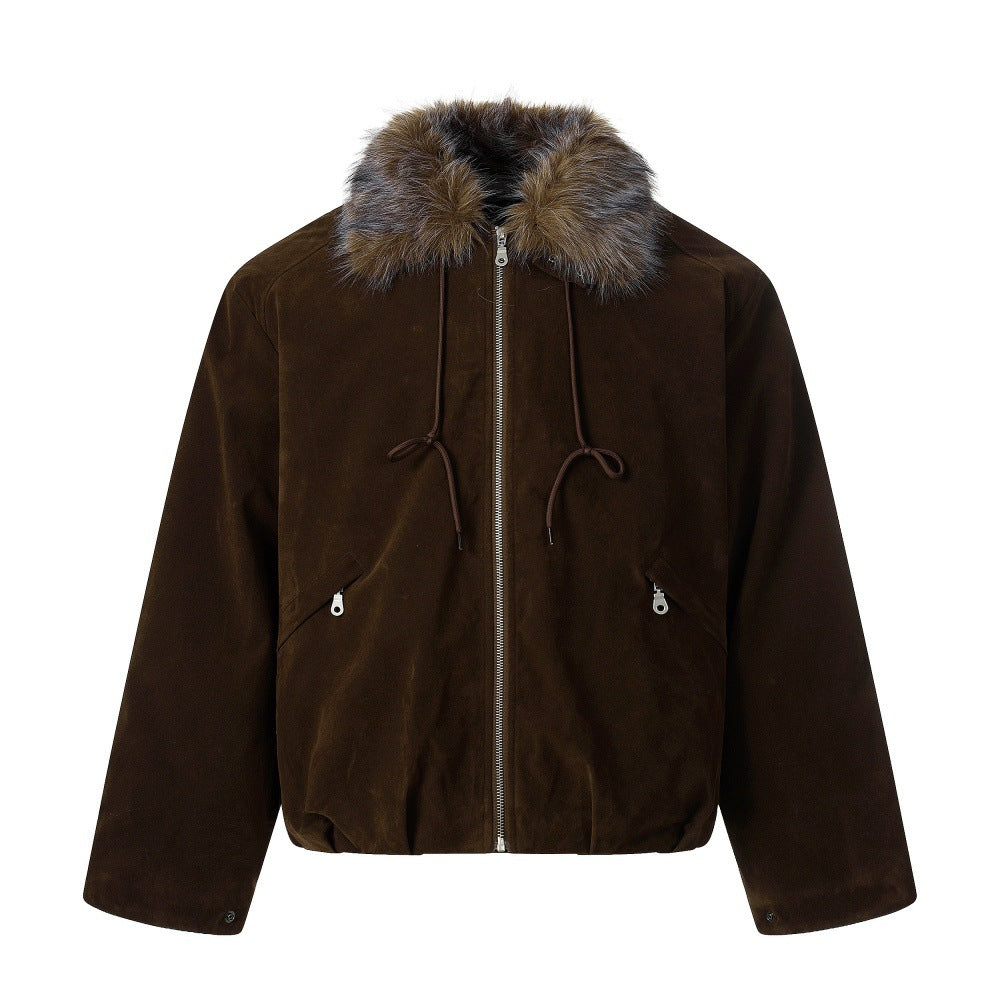 Imitation fur collar cotton clothing