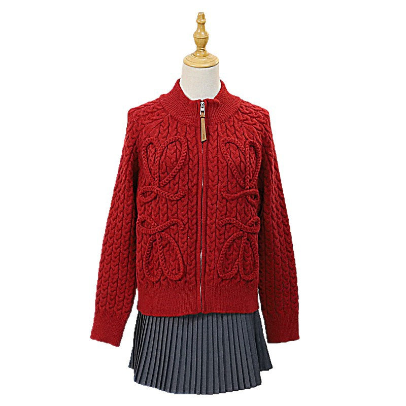 Loose zipper sweater