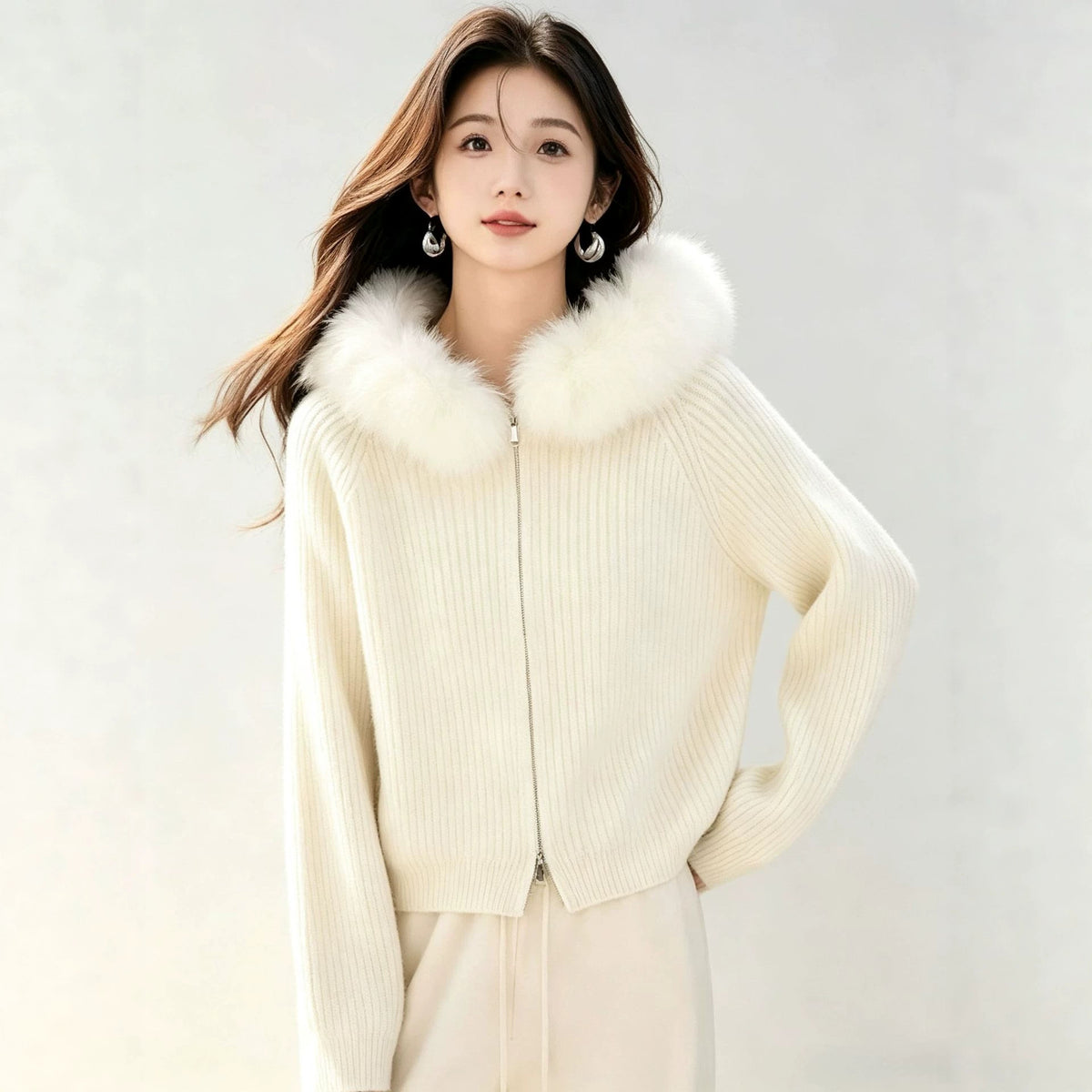 Soft and lazy style sweater jacket for women's clothing