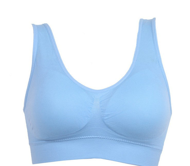 Double Layer Yoga Sports Bra With Removable Chest Pad Sleeping Bra No Wire Underwear
