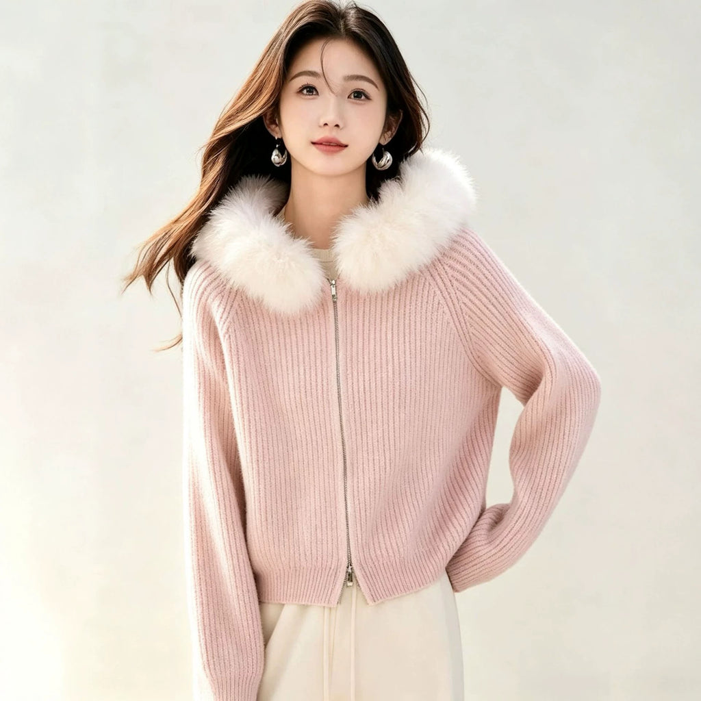 Soft and lazy style sweater jacket for women's clothing