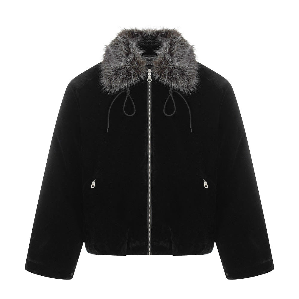 Imitation fur collar cotton clothing