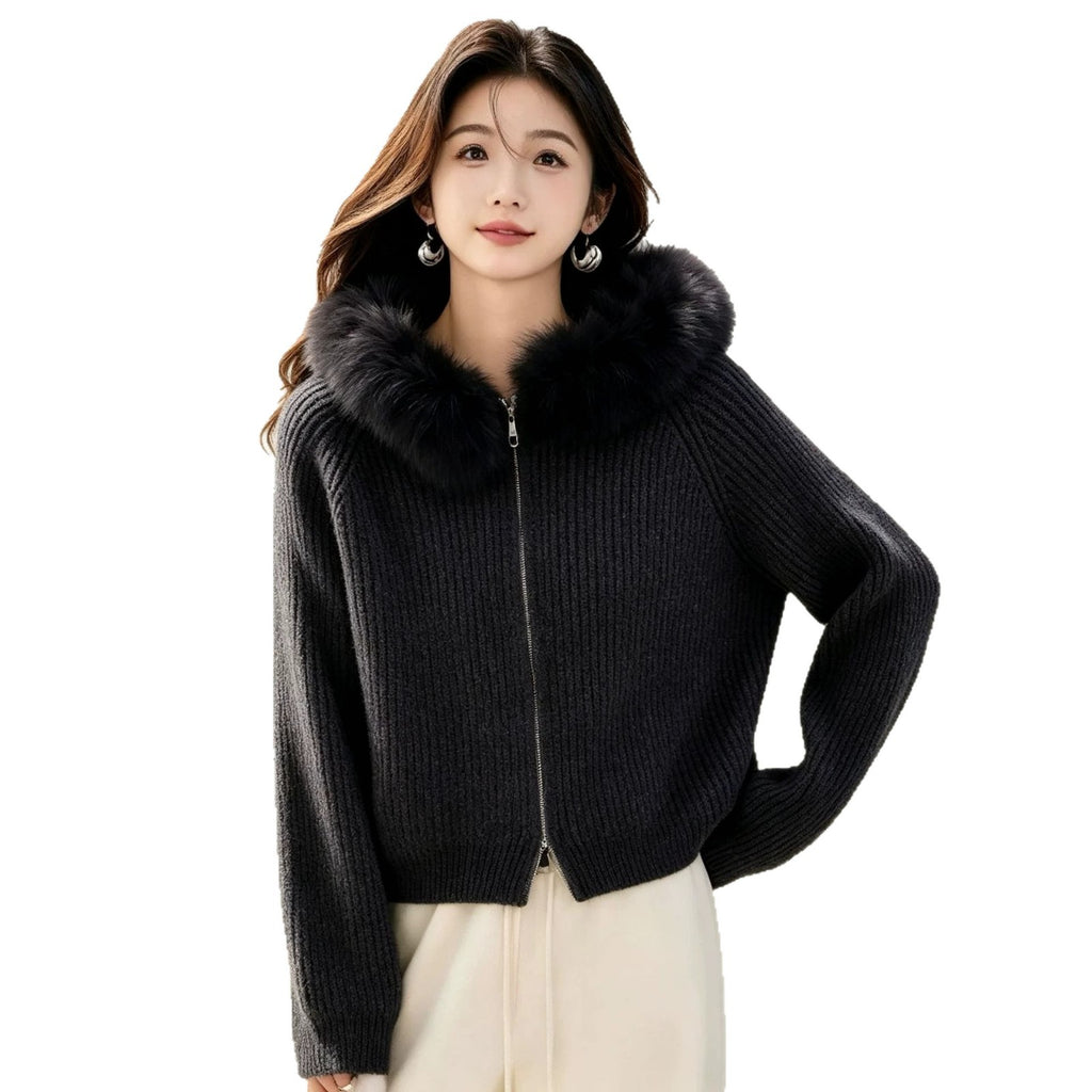 Soft and lazy style sweater jacket for women's clothing