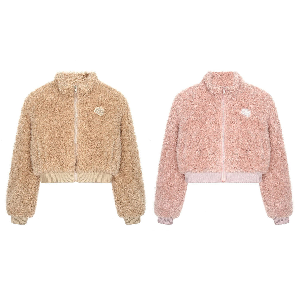 Lamb wool thick short cotton clothing for women