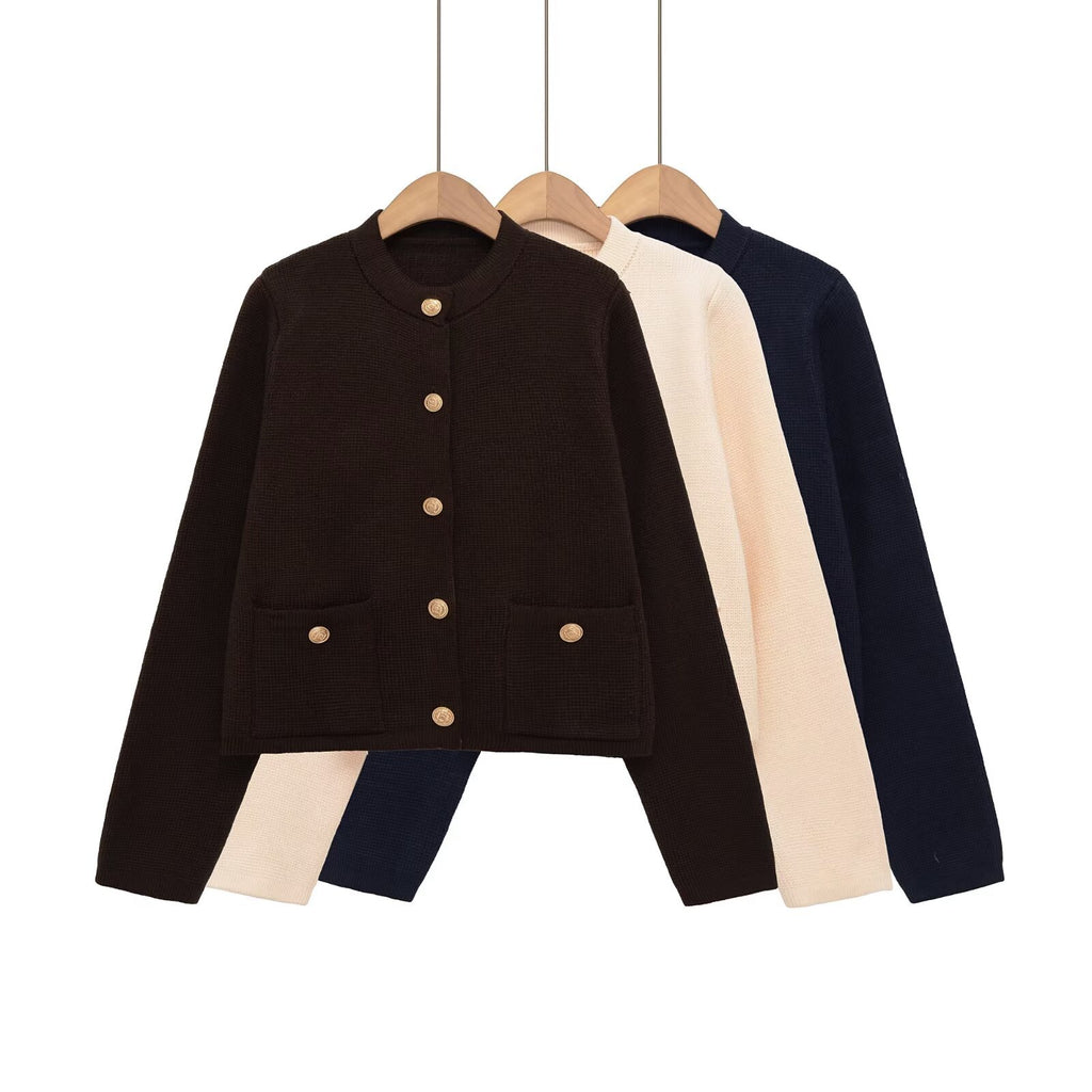 Autumn Knitted Jacket Women's Clothing