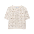 Hollow knit top for women's clothing