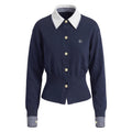 Fake two lapel knitted cardigans for women