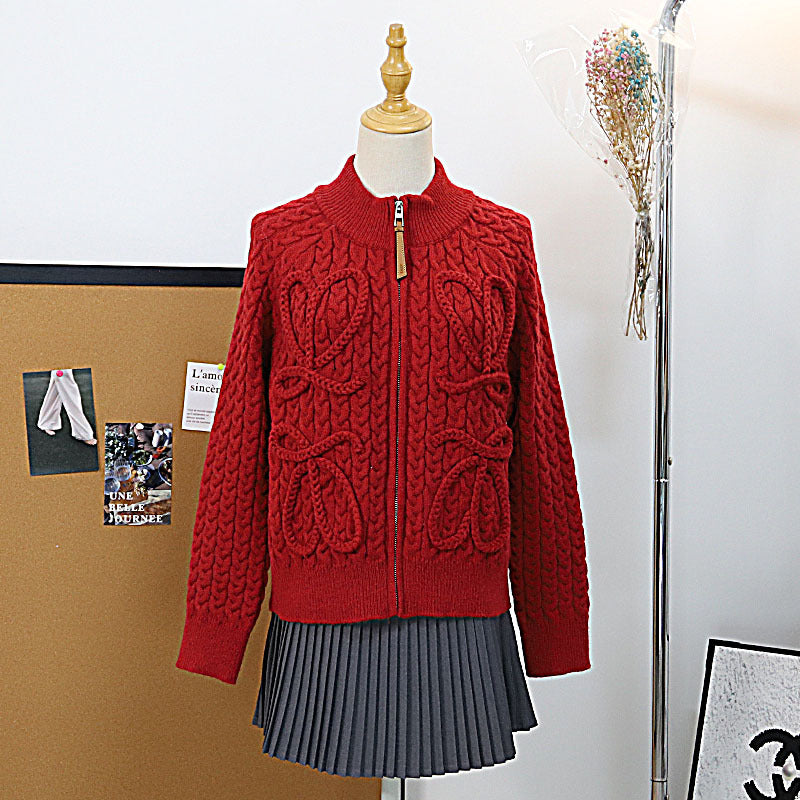 Loose zipper sweater