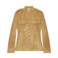 Pocket flap suede texture buckle jacket