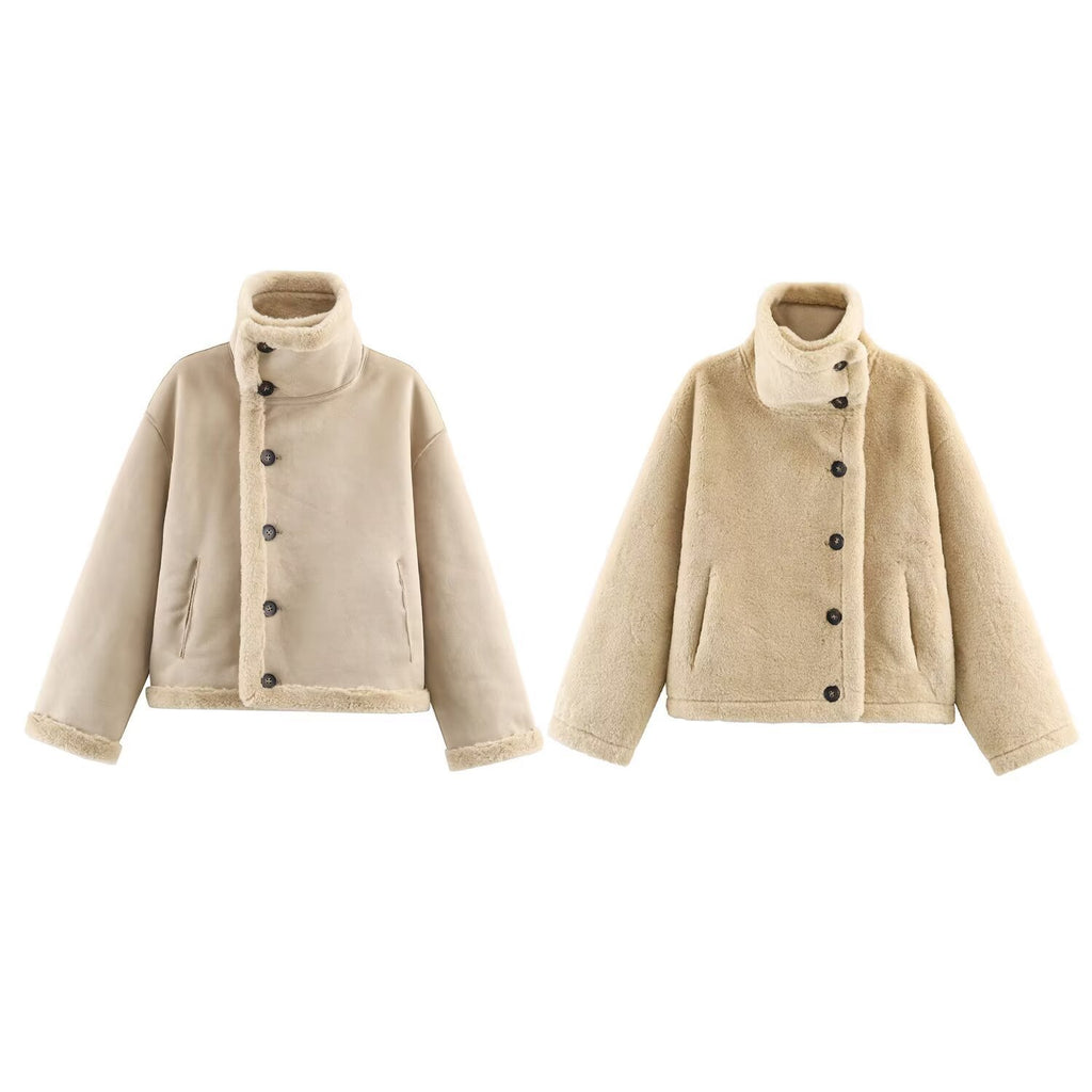 Double sided jacket for women's clothing