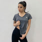 Fitness Clothing Women's Summer Training Short Sleeve Hoodie Loose Breathable Solid Color Sports T-Shirt