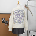 Loose stand up collar cardigan sweater