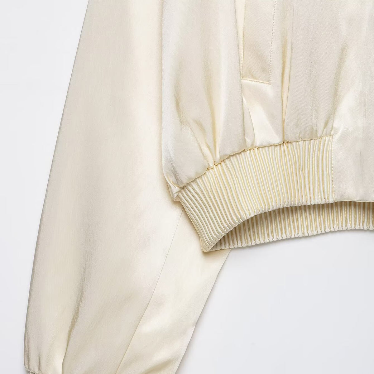 Casual loose silk pilot jacket