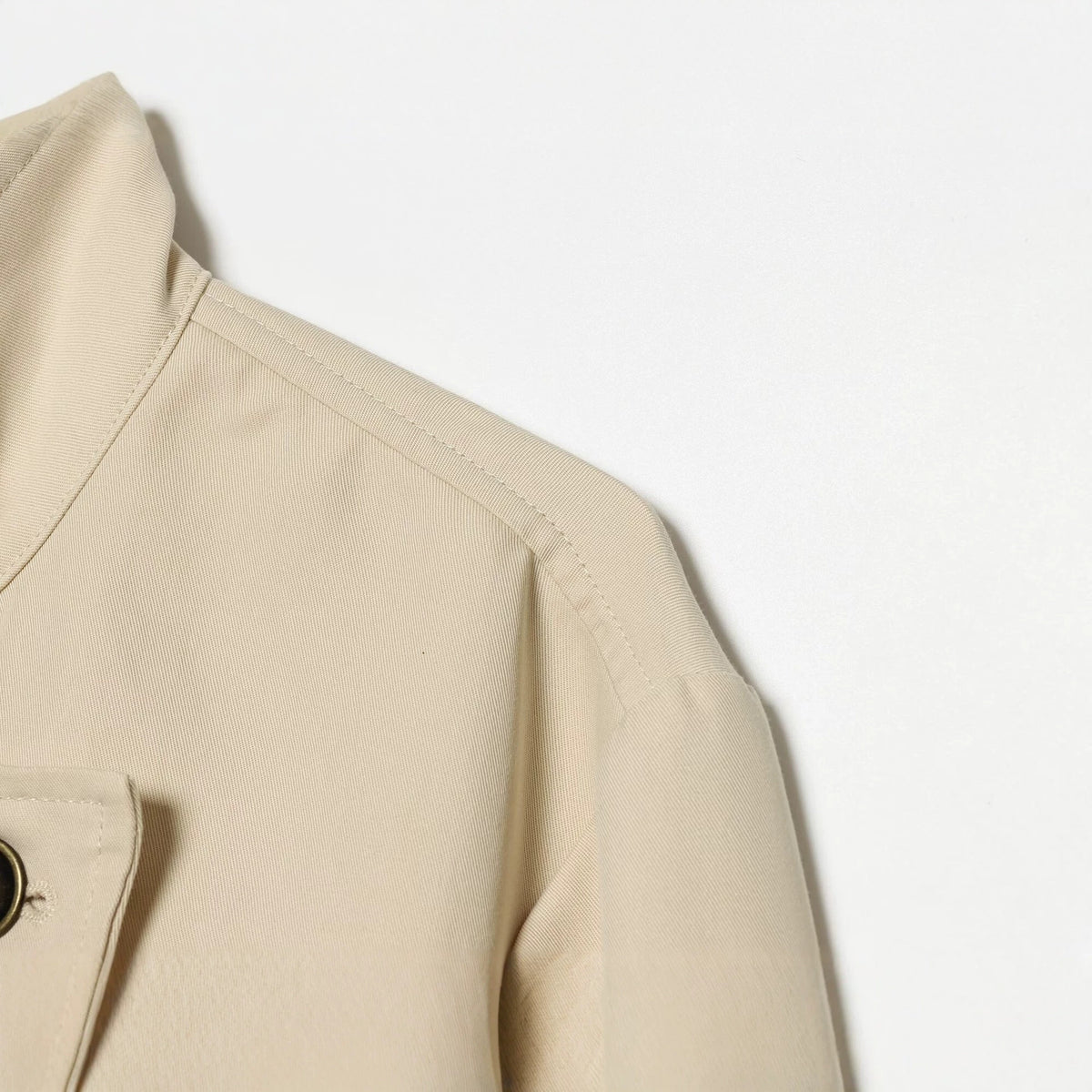 Asymmetric diagonal breasted stand up collar suit jacket for women